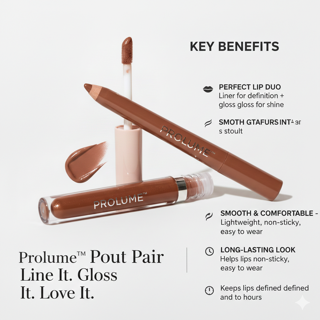 PoutNPair (Lip Liner + Lip Gloss Kit)
