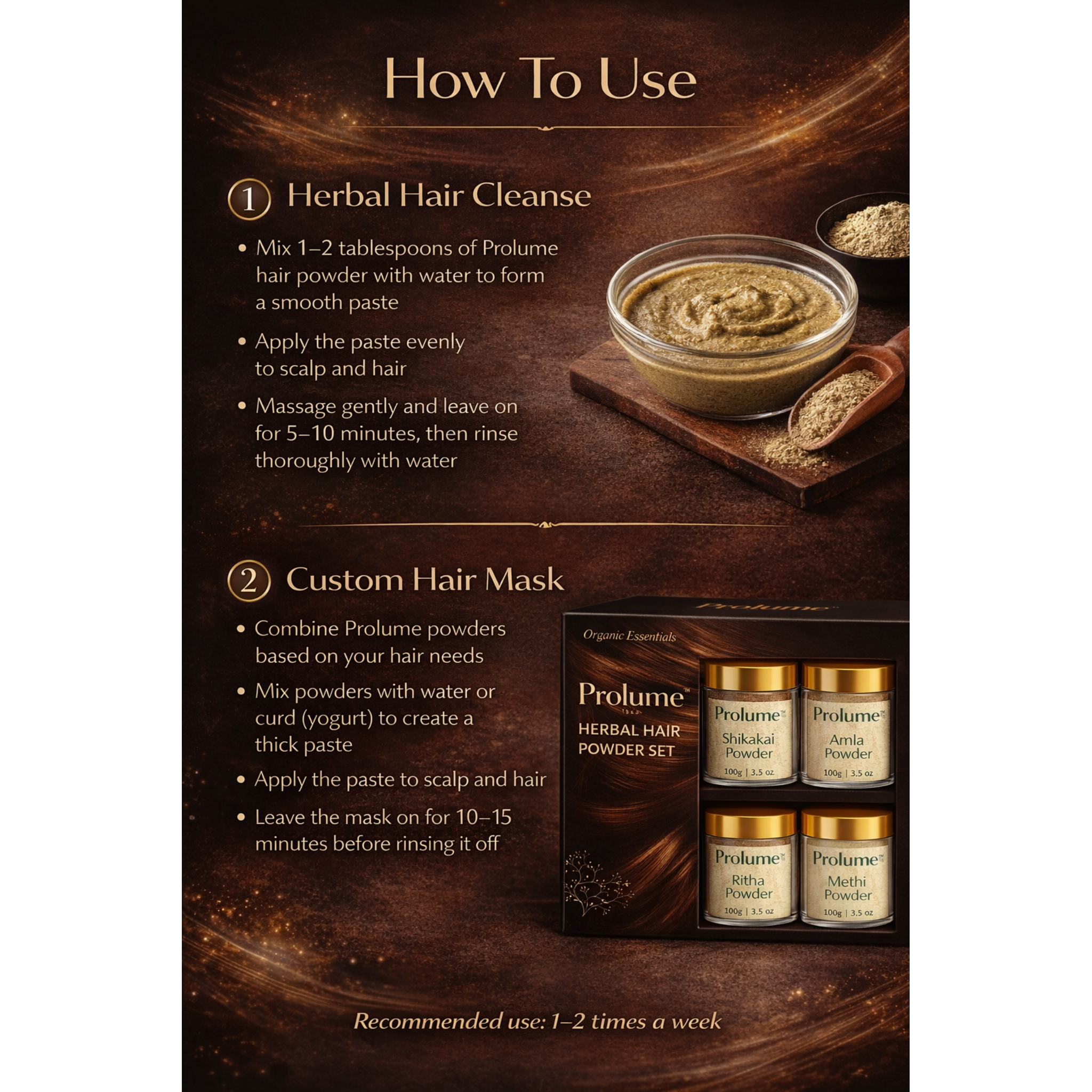 RootBlend Set of 4 Hair Powders – Amla, Shikakai, Ritha & Methi, 100g each