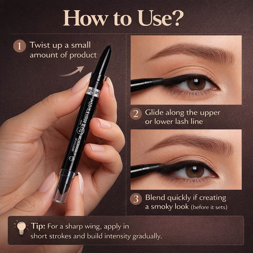 InkLock Automatic Gel Eyeliner – 36 Hrs Stay
