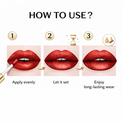 Red Reverie Metallic Liquid Lip Color – Crimson Red
