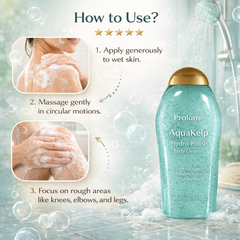 AquaKelp Hydro-Polish Body Cleanser Light Exfoliating • Deep Hydration • Sulfate-Free