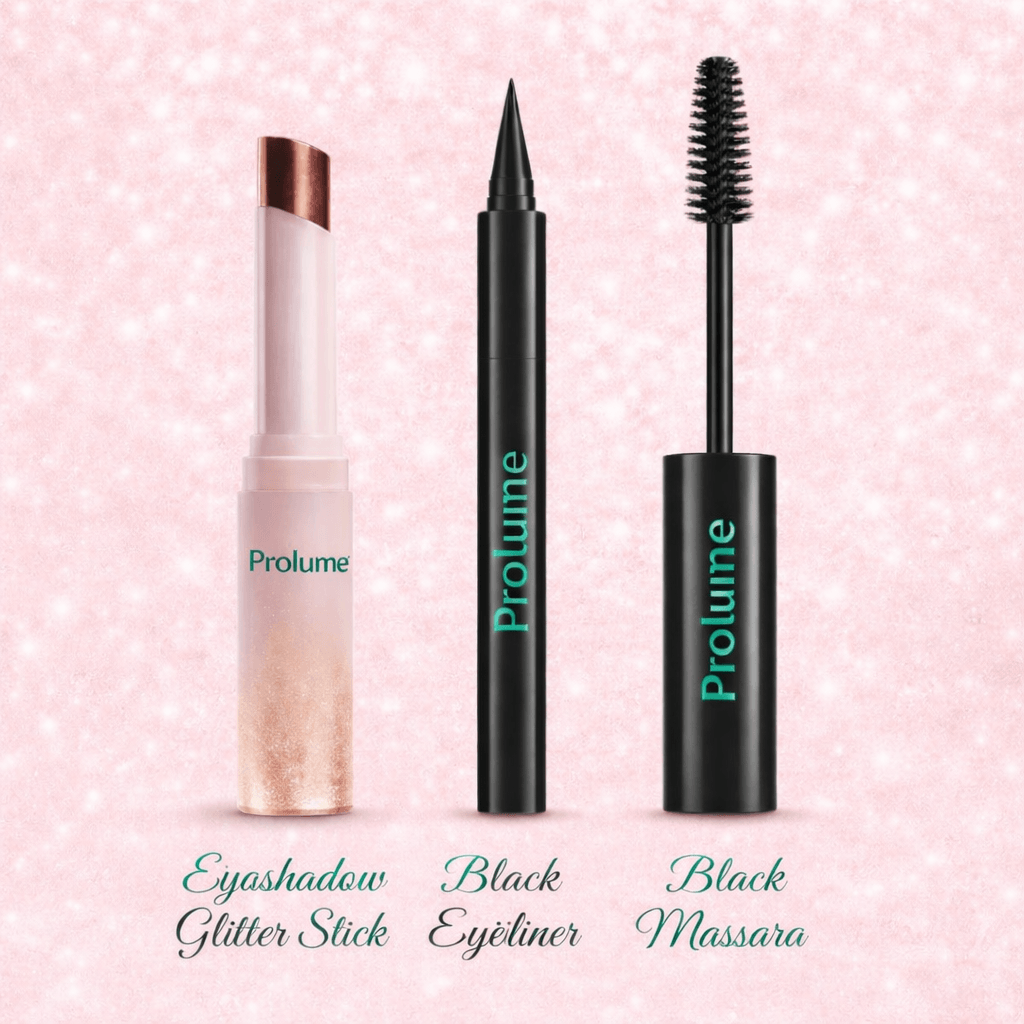 StarGlam Eyeshadow Glitter Stick with Black Eyeliner & Black Mascara