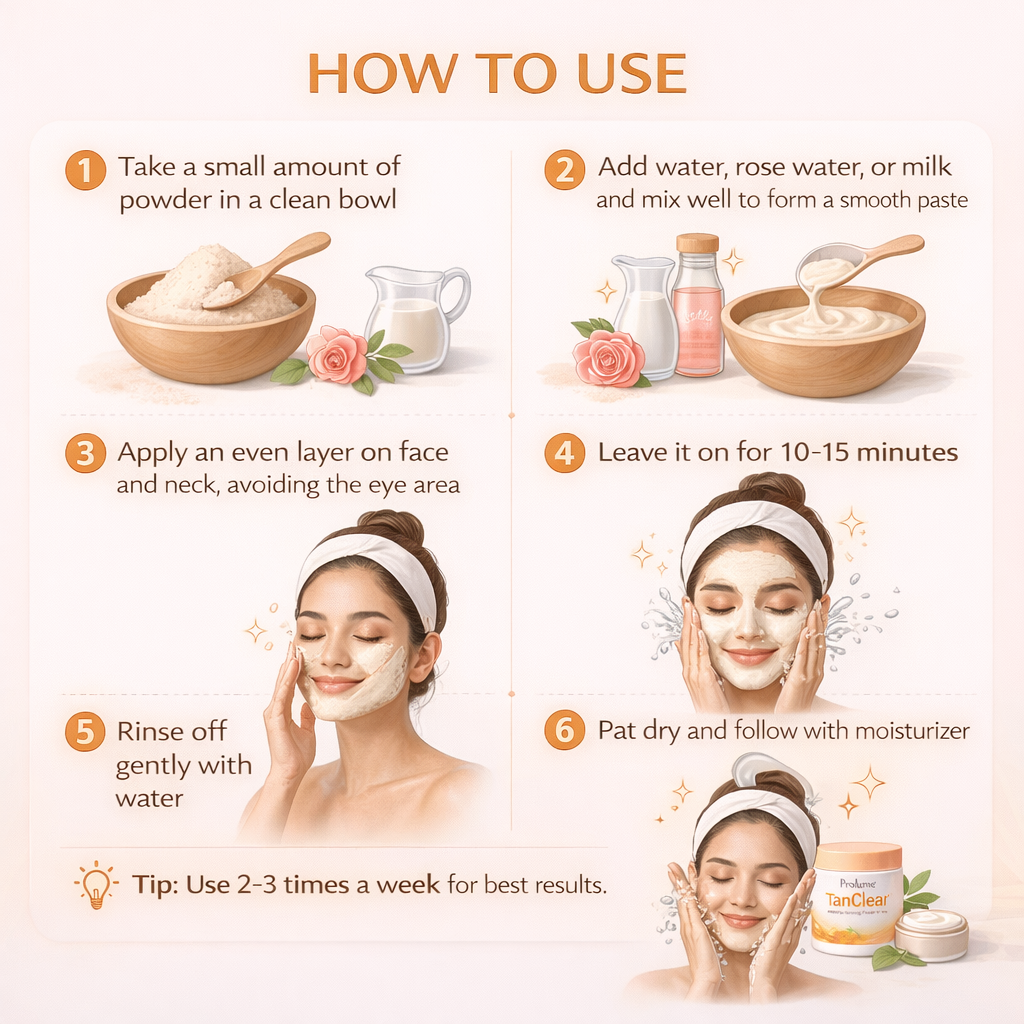 TanClear  Instant Tan Removal Powder for Face