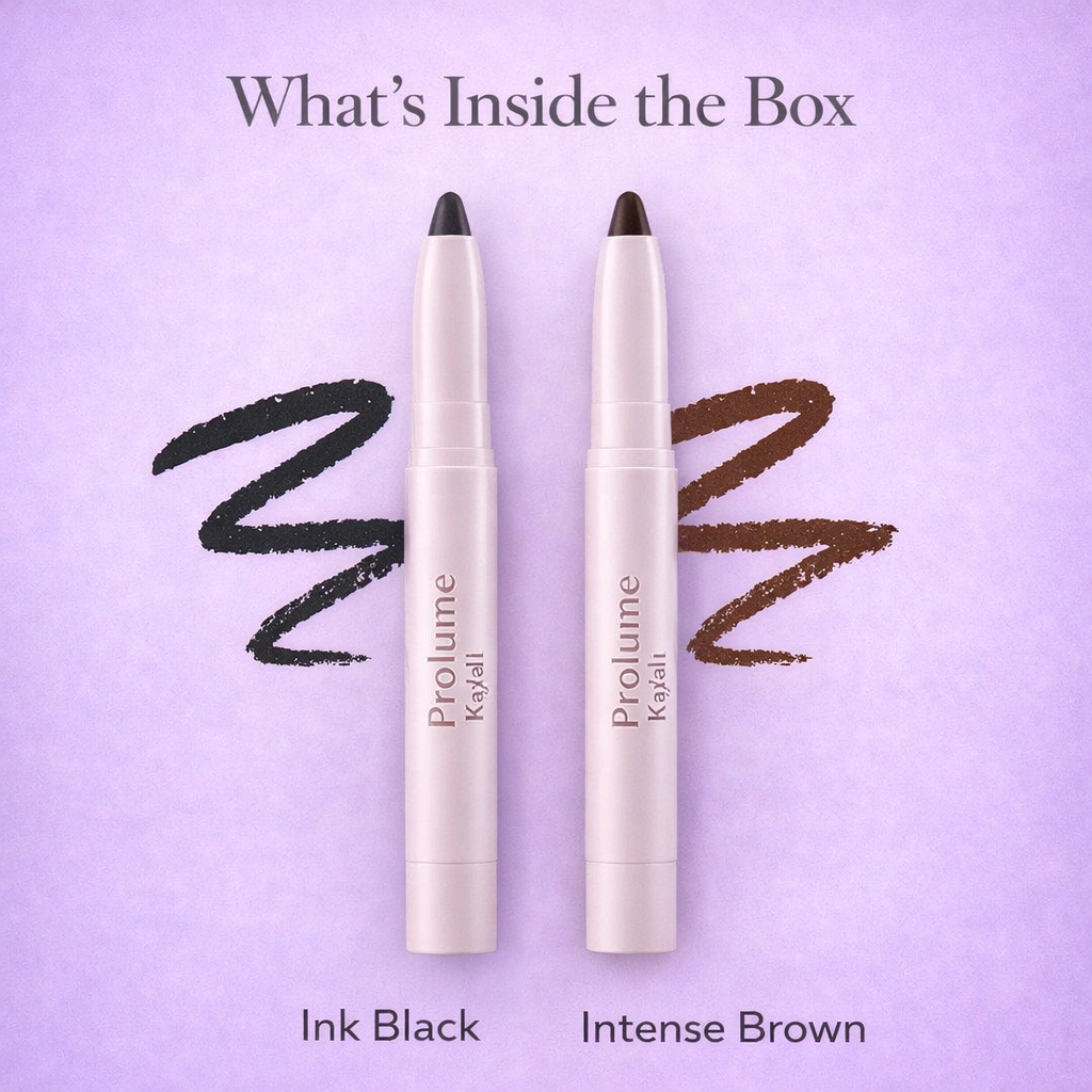 NoirLine Kajal Duo Ink Black + Intense Brown | Pack of 2