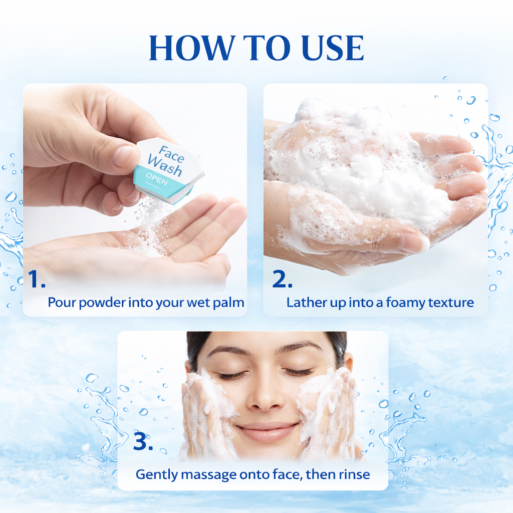 Powder-to-Foam Face Wash