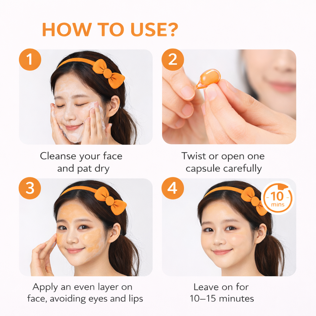 GlowEgg Skin Brightening Capsule Mask – Pack of 4
