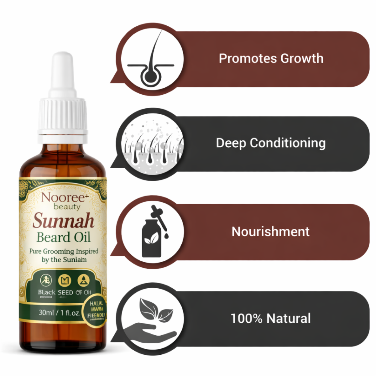 Nooree Sunnah Beard Oil-Pack of 3