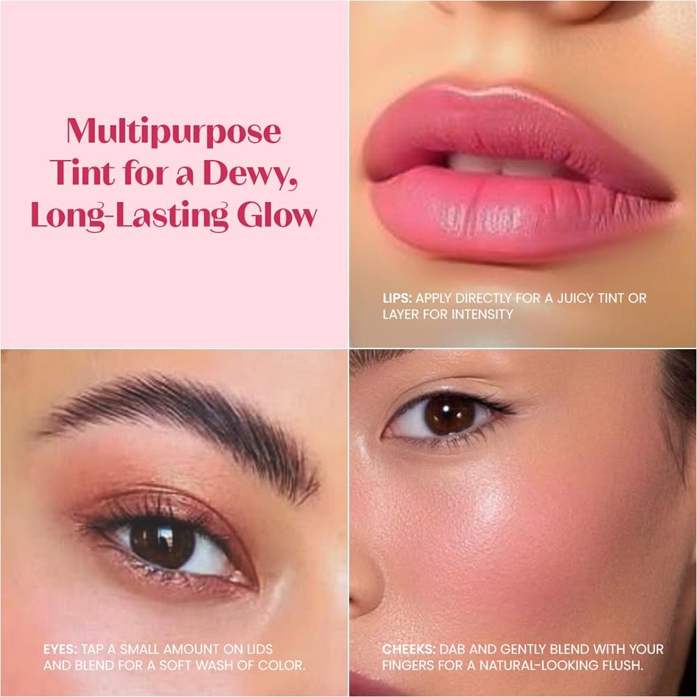 DewKiss Lip & Cheek Water Tint CherrySwipe and PinkMist -Pack of 2
