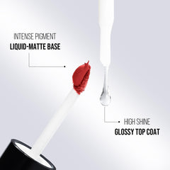 PlumpLock 2-Phase Lip Color Transfer-Proof Liquid Lipstick + High Shine Gloss