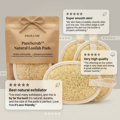 PureScrub Natural Loofah Pads  Plant-Based Body Scrubber | Deep Exfoliation | Smooth Skin Glow