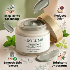 UnderGlow Detox Clay Mask  Underarm Brightening Mask | Deep Detox | Odor Control & Smooth Skin System