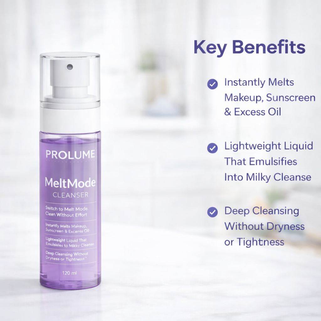 MeltMode Cleanser- Instantly Melts Makeup, Sunscreen & Excess Oil