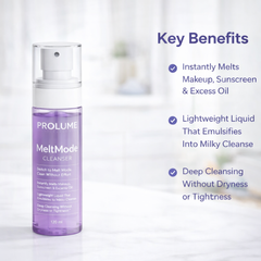 MeltMode Cleanser- Instantly Melts Makeup, Sunscreen & Excess Oil