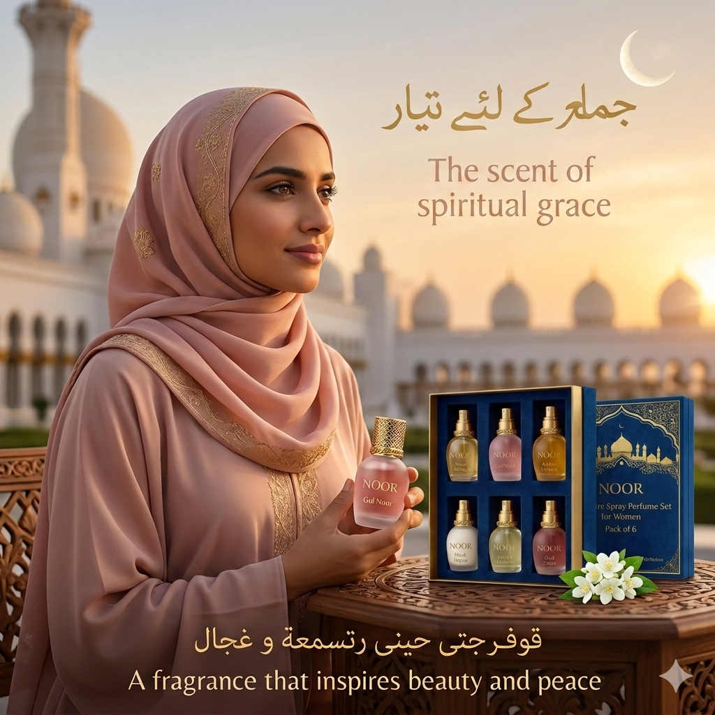 Noor Attar Inspired Perfume Set – Pack of 6 (For Women)