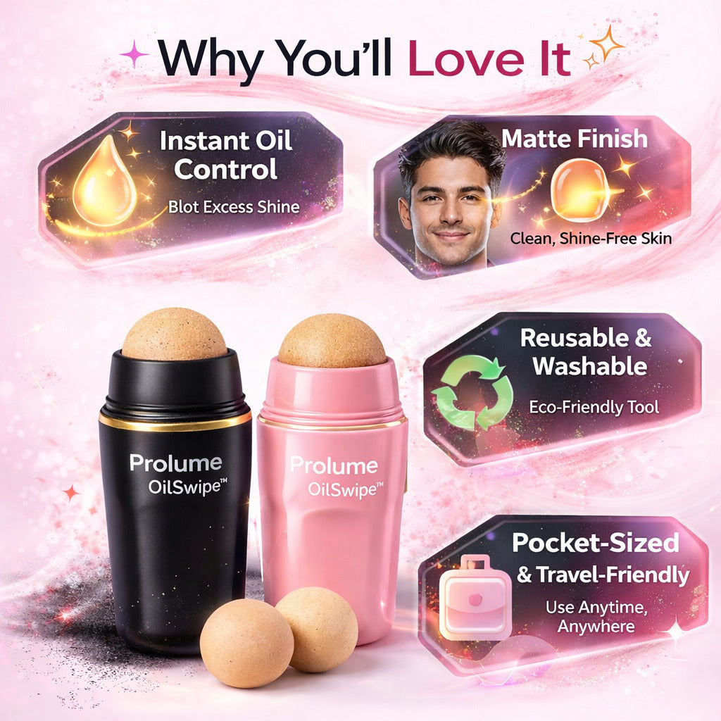 OilSwipe Volcanic Roller (Pack of 2)  With FREE 2 Extra Stones