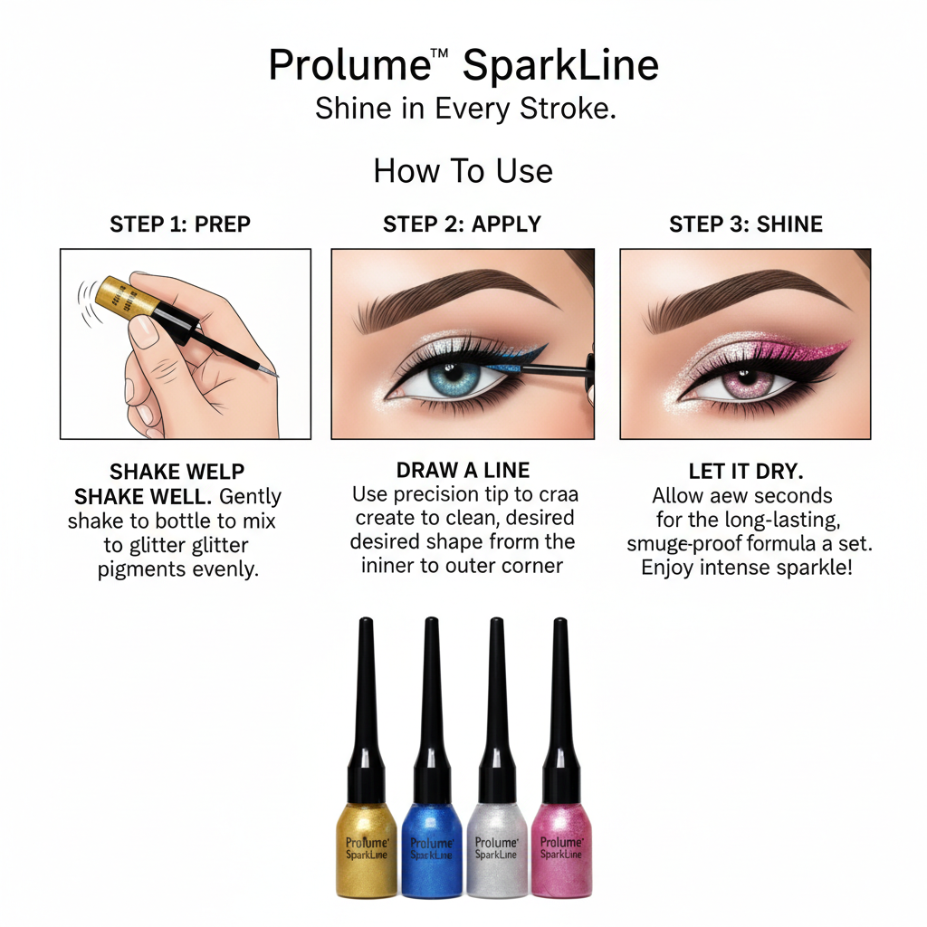 SparkLine Glitter Eyeliner - set of 4
