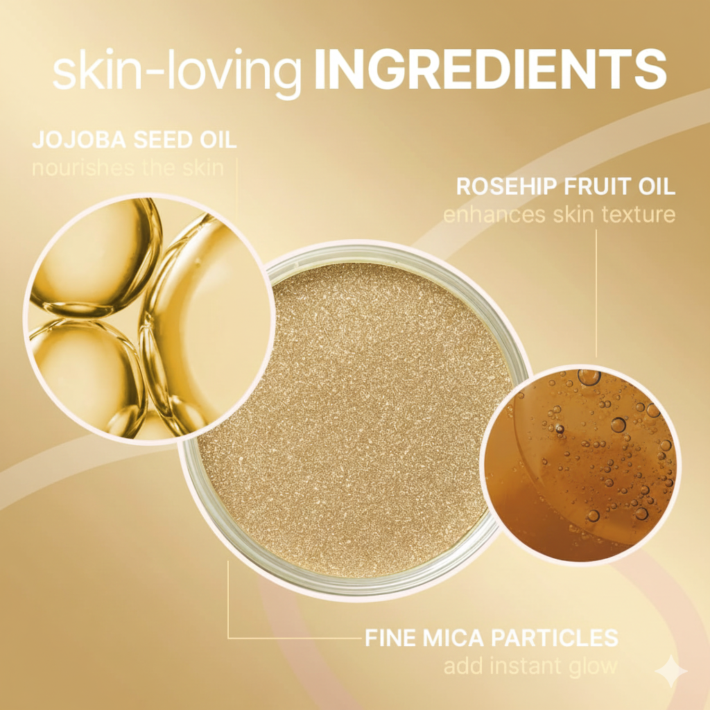 GoldenVeil Body Glitter Oil