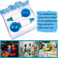 IceGlow Facial Ice Globes – Cooling Cryo Face Massage Tool