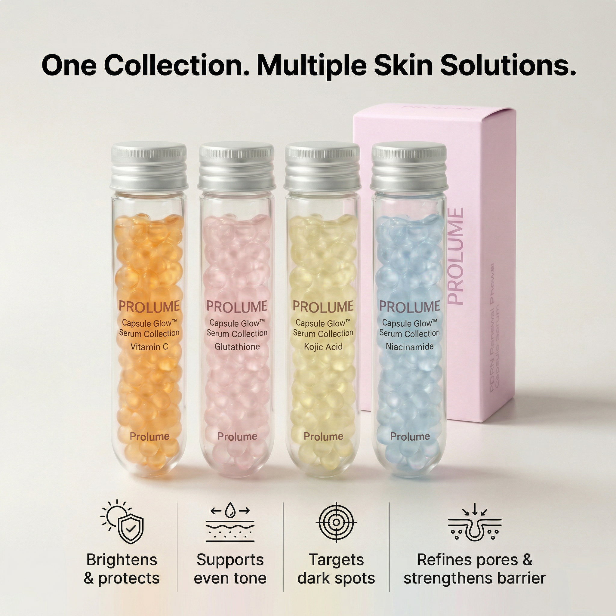 Capsule Glow Serum Collection  PDRN + Targeted Active Capsules | Pack of 4