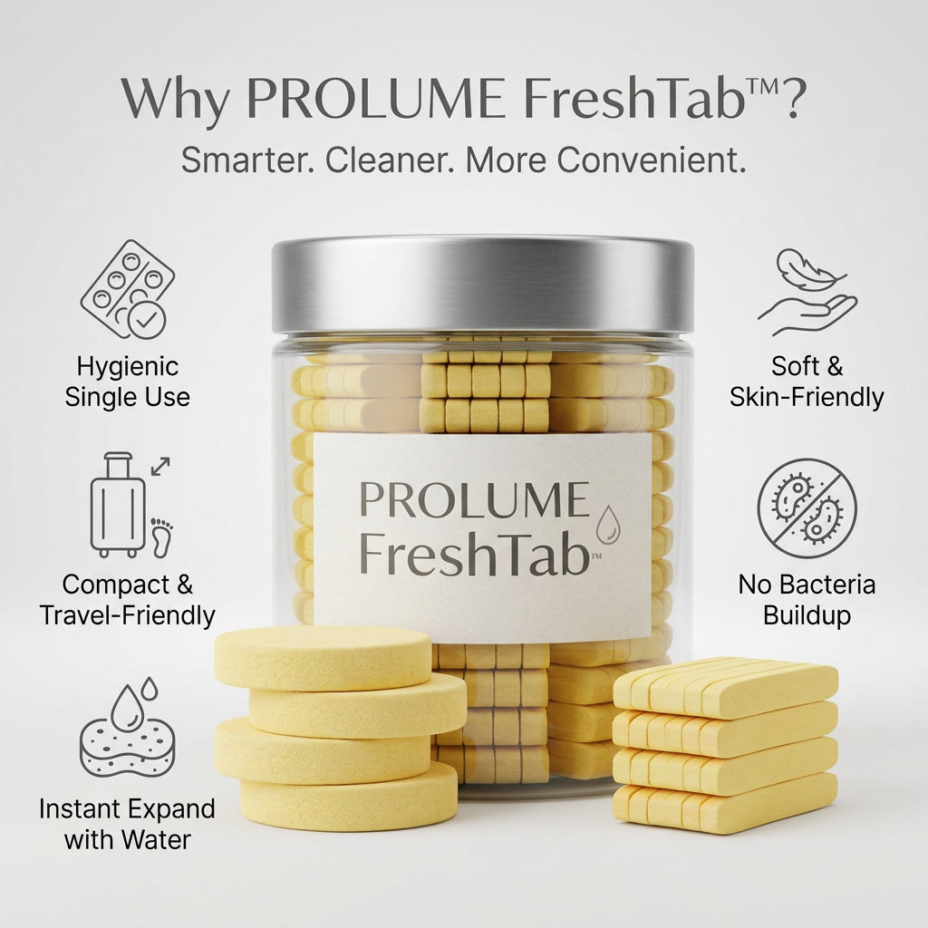 FreshTab Compressed Cleansing Towel Tablets