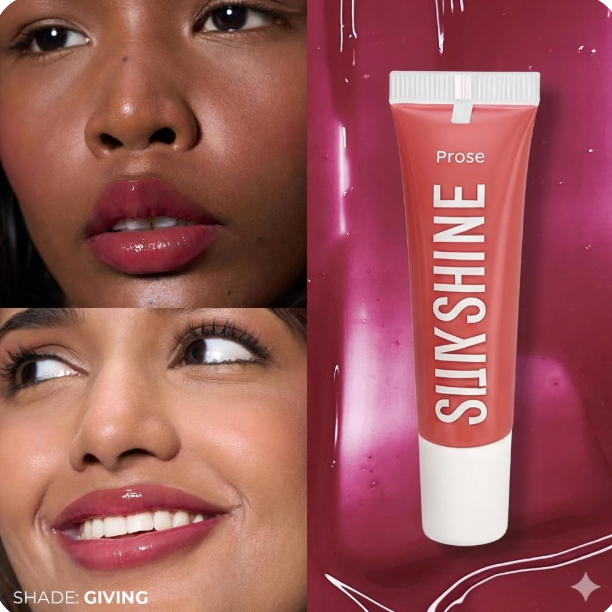 SilkShine Lip Gloss Trio  Hydrating High-Shine Mini Lip Gloss Set