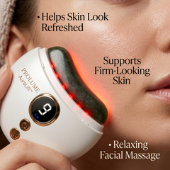 AuraLift Heated Gua Sha Facial Massager Vibration, Heat & Red Light Therapy | Sculpting & Anti-Aging Face Tool