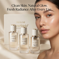 GlowShield 4-Step Glass Vial Skincare Kit  (Cleanser + Toner + Brightening Serum + Sunscreen Gel)
