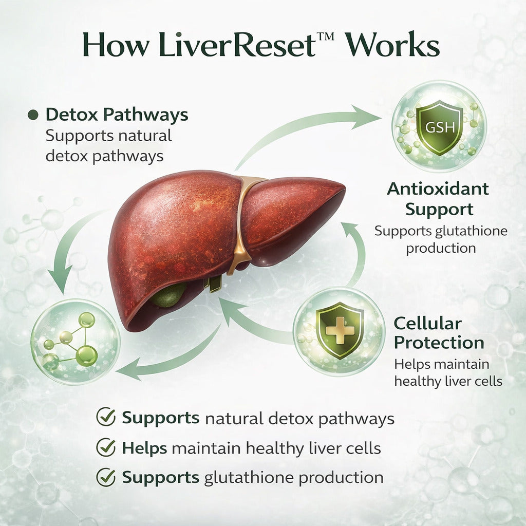 LiverReset 30-Day Liver Detox Supplement - 30 Veg Capsules