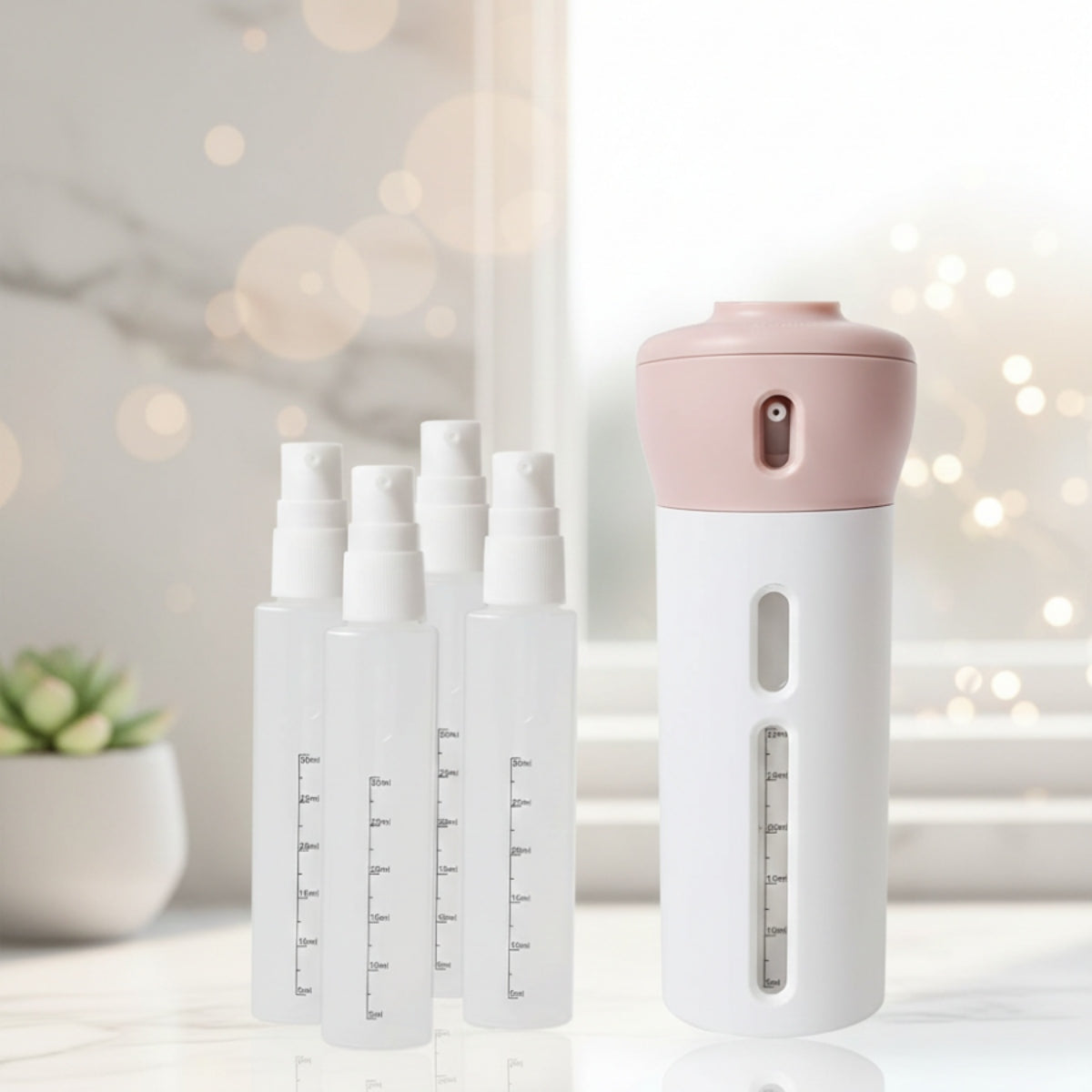 SkinTrip Quad Travel 4-in-1 Skincare Bottle