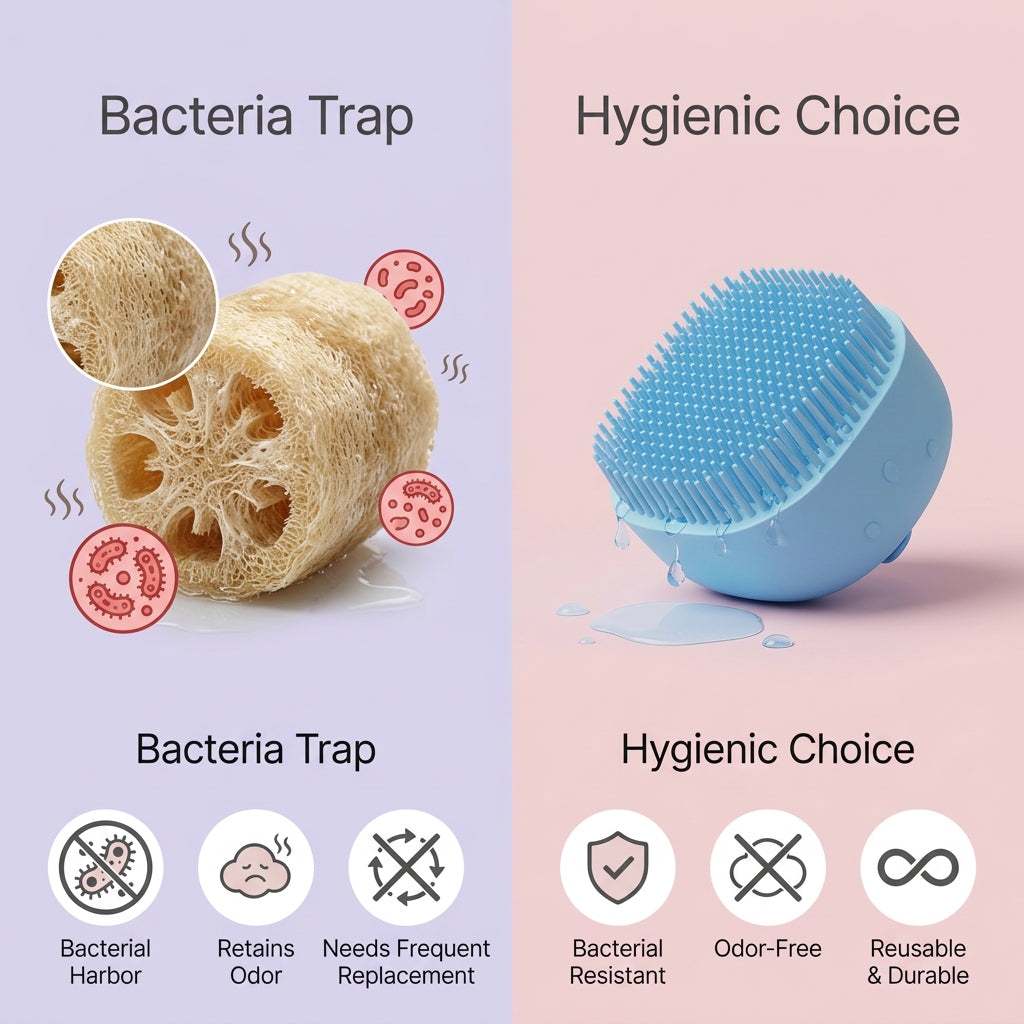 CleanFlex Silicone Body Scrubber (Pack of 3)  Hygienic Body Brush | Deep Clean | Gentle Exfoliation