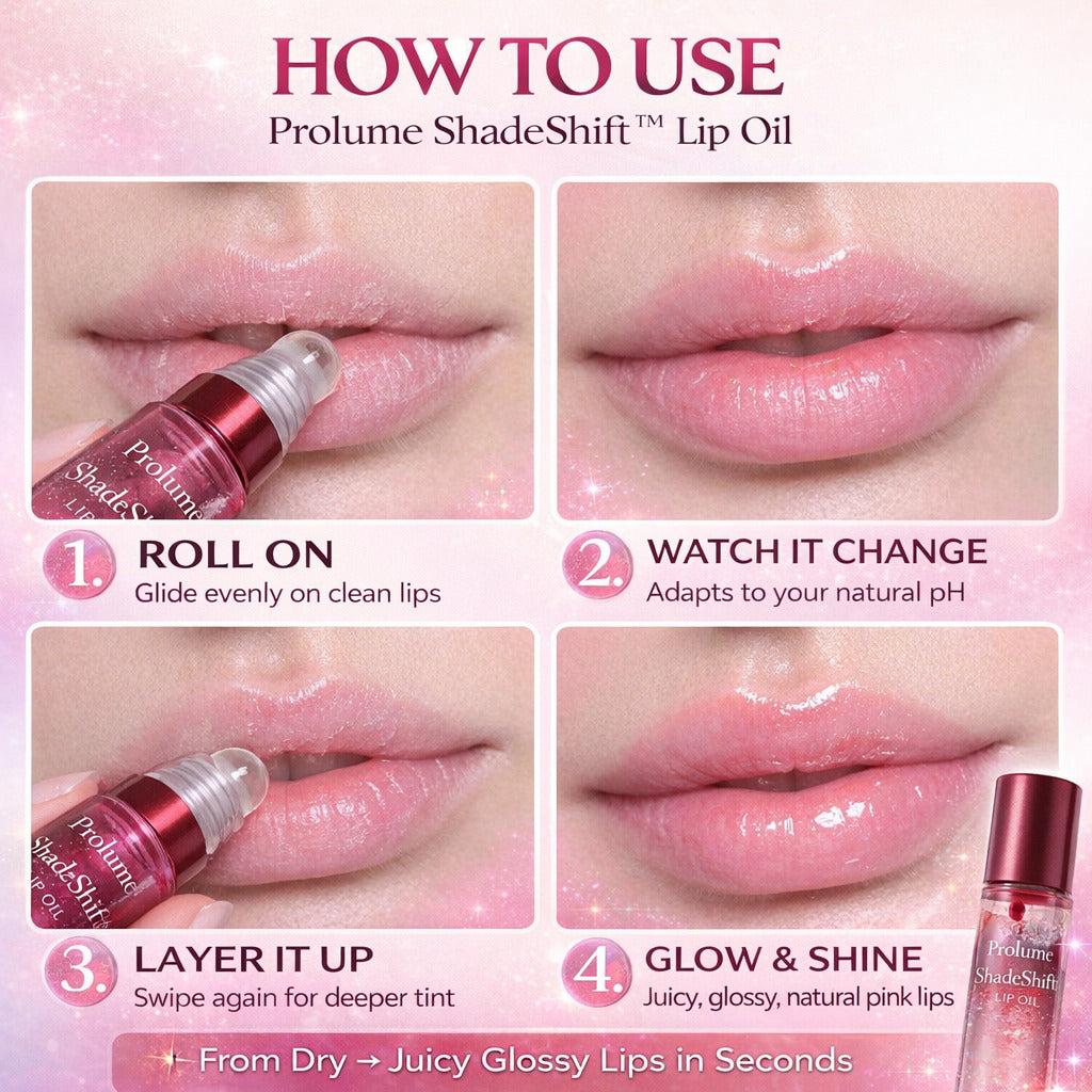 ShadeShift Lip Oil  Color-Changing Hydrating Gloss Oil for Lips