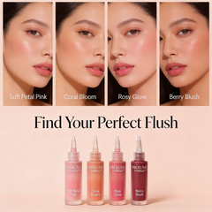 TintMuse Liquid Blush Tint Set  Set of 4 | Precision Injection-Type Bottles