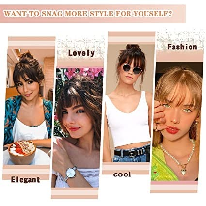 AirBangs Clip-In Bangs for Women – 100% Human Hair Wispy Fringe Hairpiece-Pack of 2