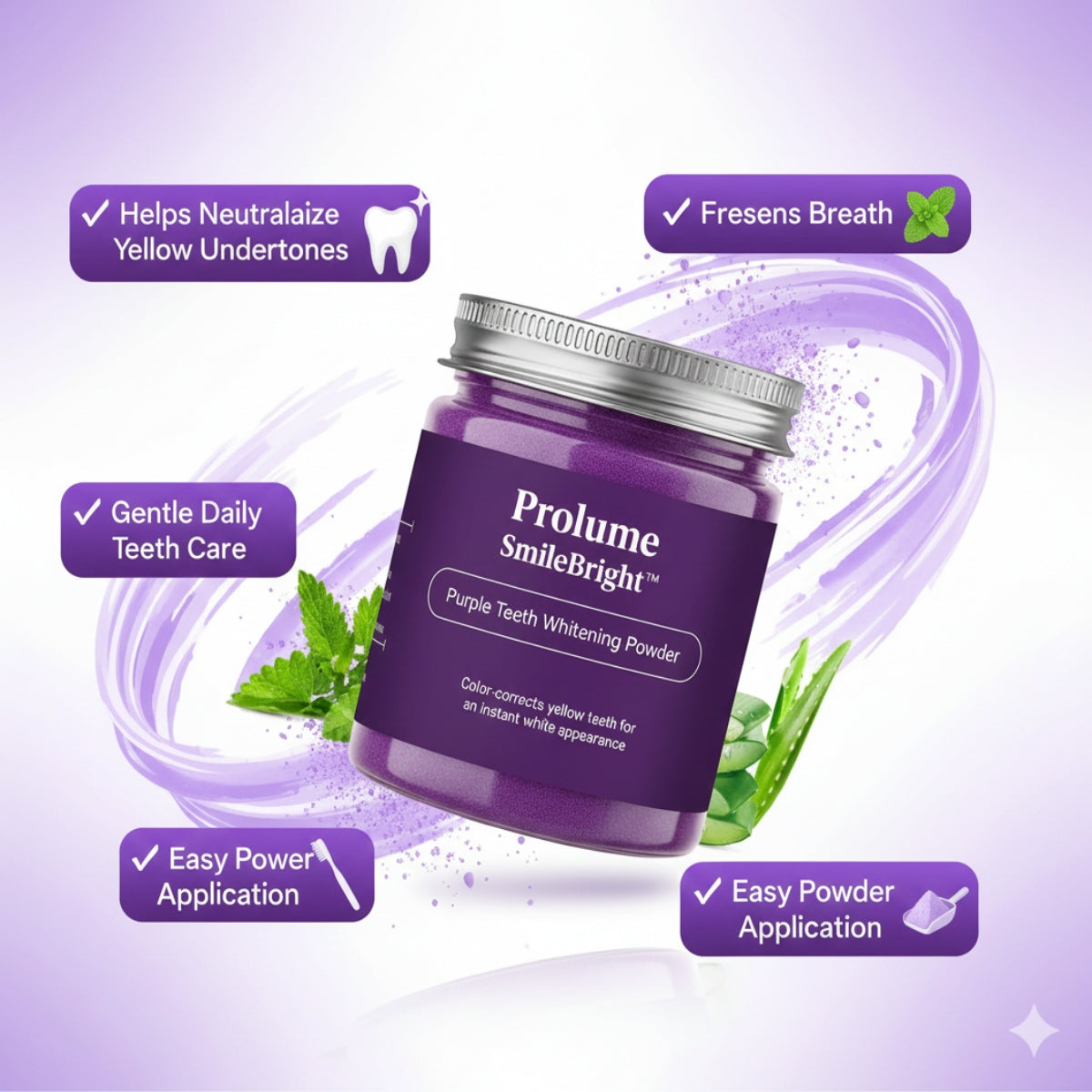 SmileBright™ Purple Teeth Whitening Powder