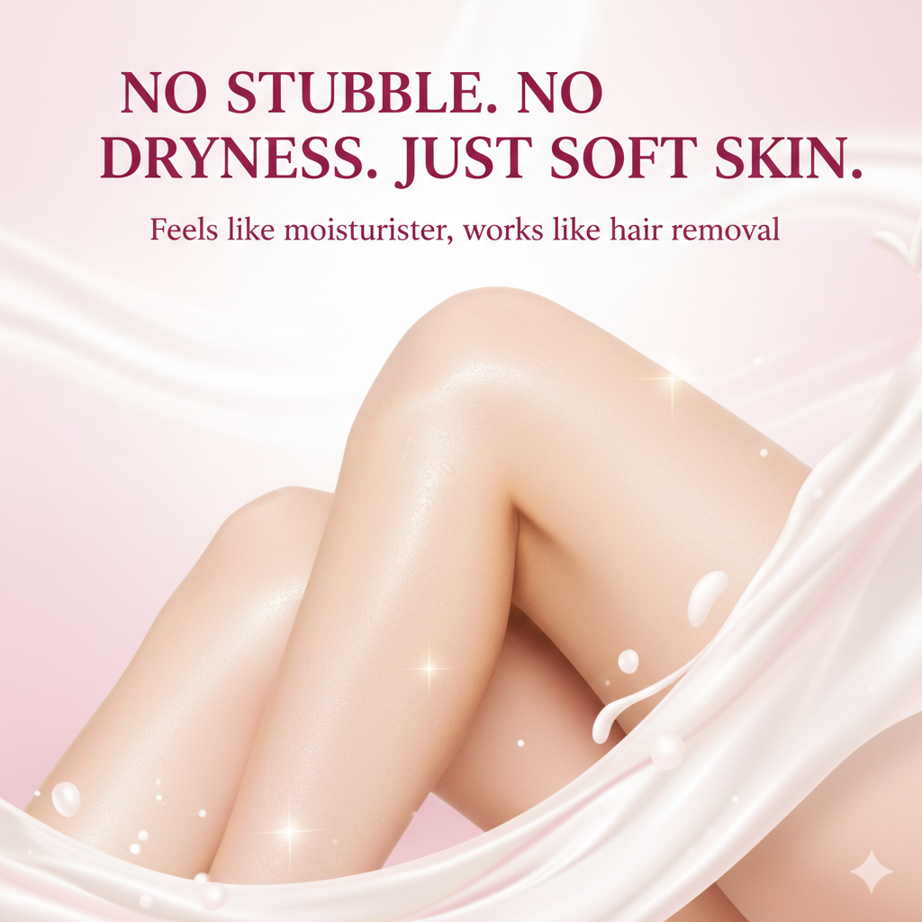 SoftErase Instant Hair Removal Cream – Rose & Milk Extracts