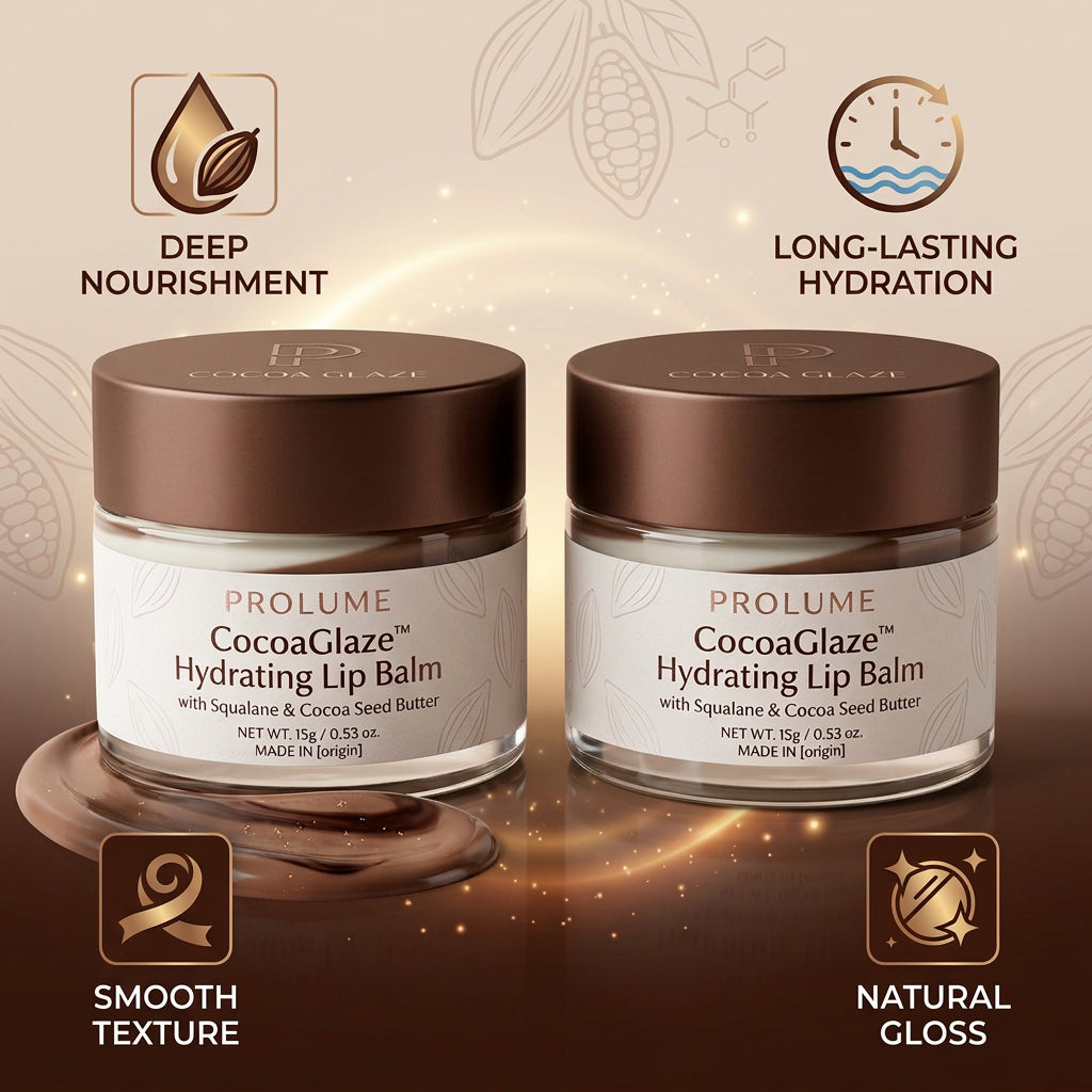 CocoaGlaze Hydrating Lip Balm (Pack of 2)  Chocolate Lip Care | Deep Hydration | Smooth, Glossy Lips