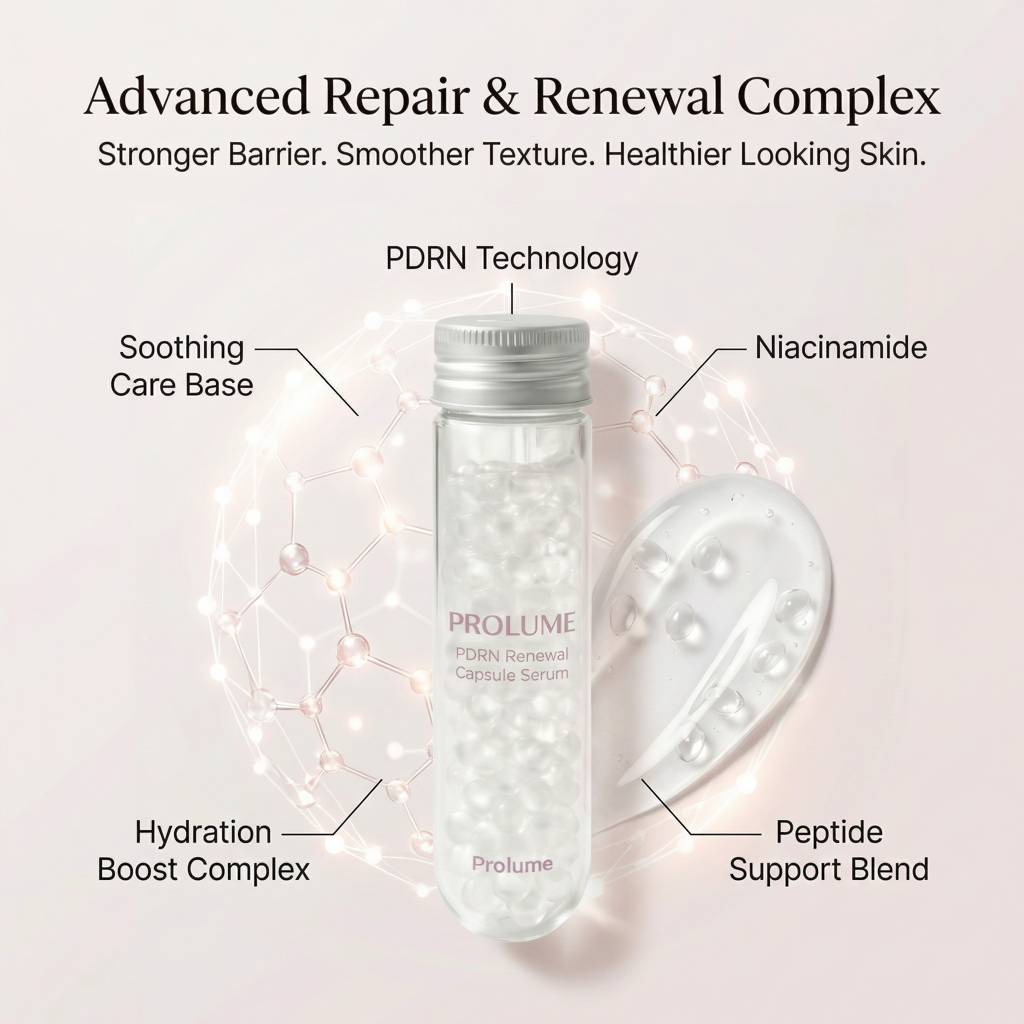 PDRN Renewal Capsule Serum  Pack of 3 | 30ml Each | Precision Dropper Bottles