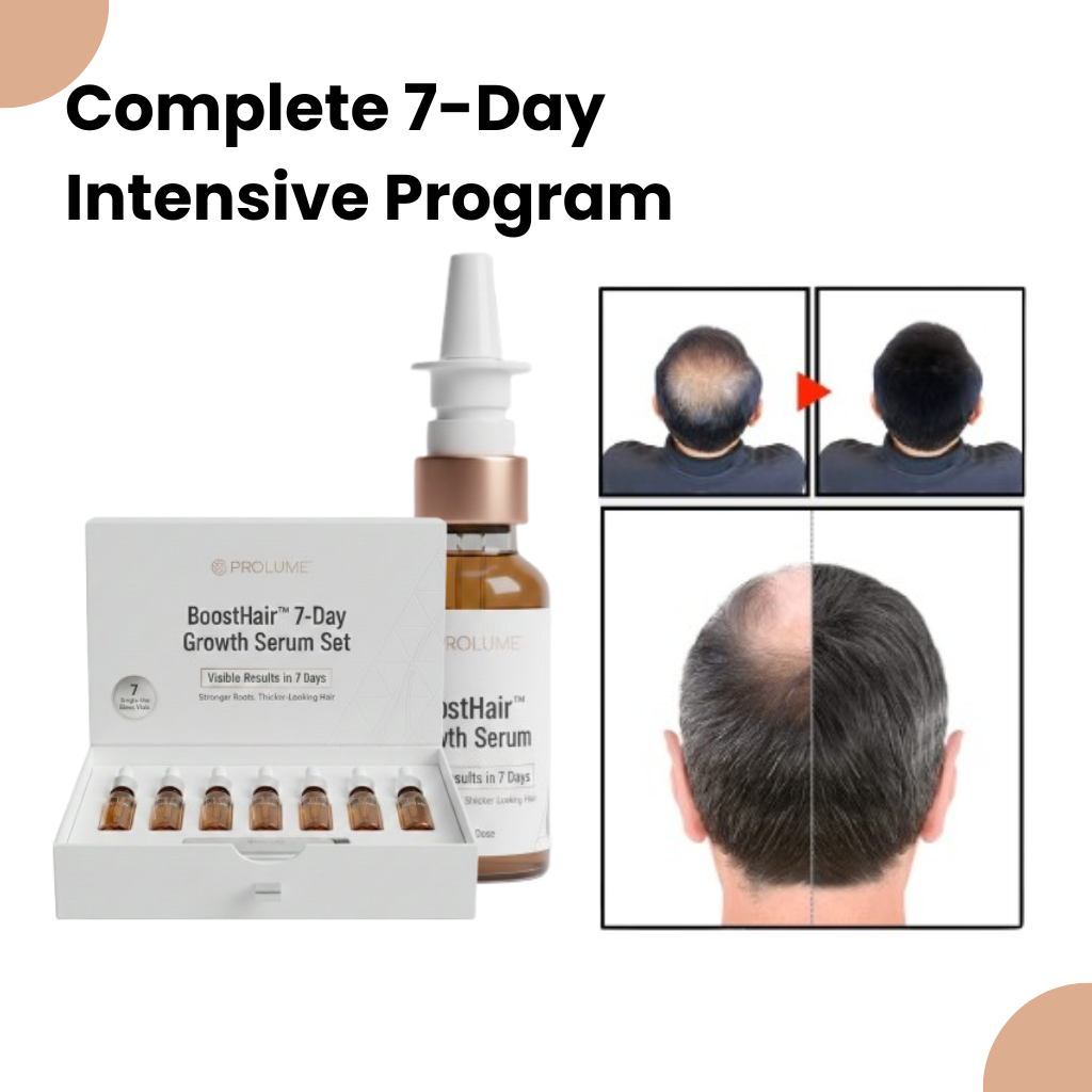 BoostHair 7-Day Growth Serum Set  (Glass Vial Set – Soft Front Dispenser)