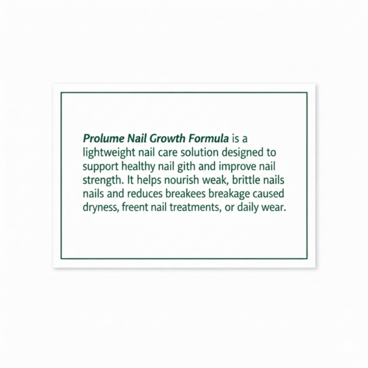 Nail Growth Formula