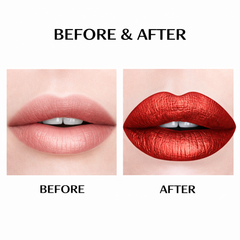 Red Reverie Metallic Liquid Lip Color – Crimson Red
