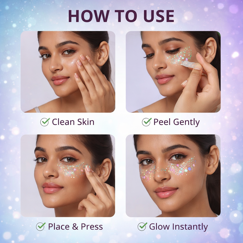 GlintAura Face Spark Stickers