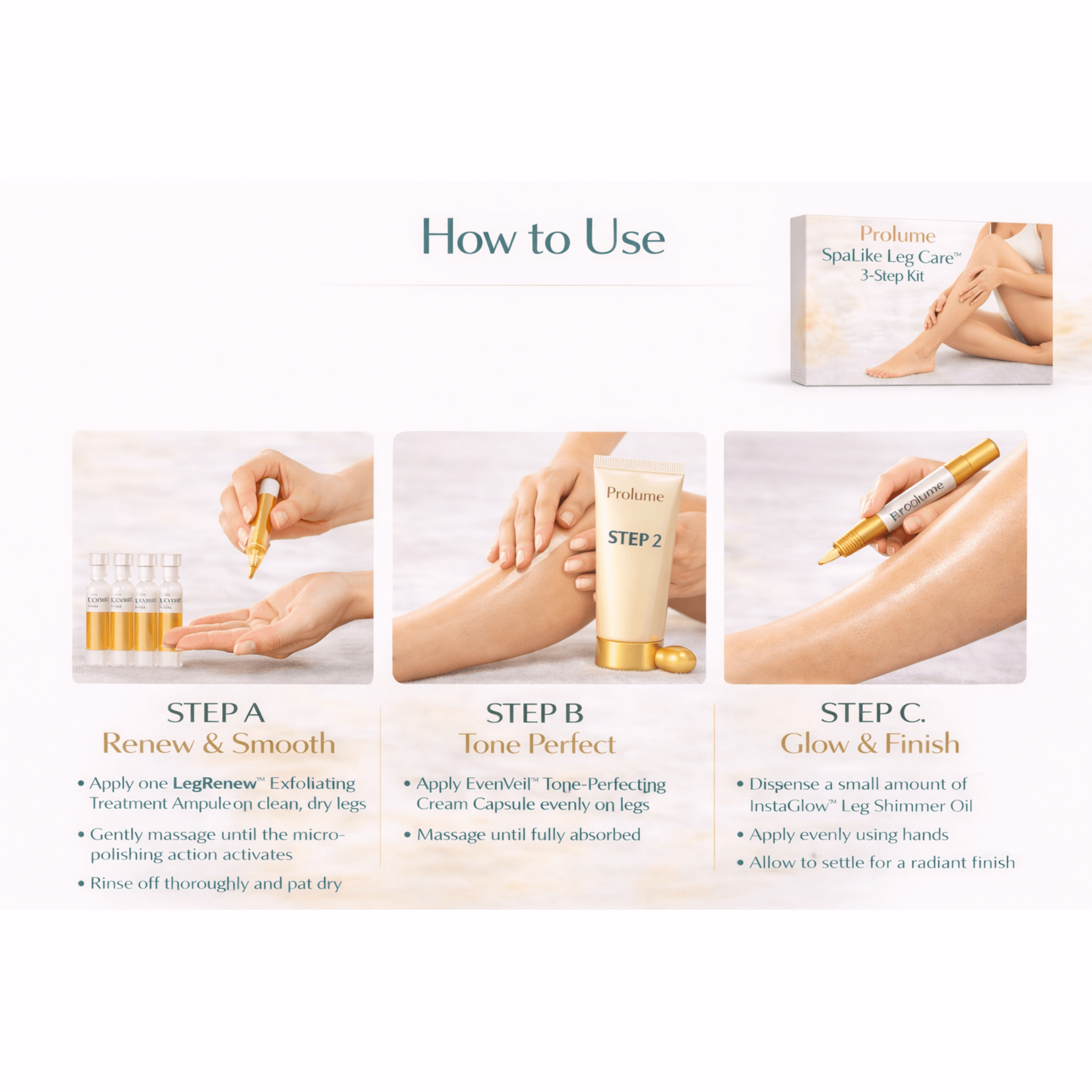 Prolume SpaLike Leg Care™ 3-Step Kit