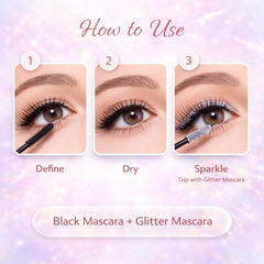 SparkLuxe  Multi-Dimensional Glitter Mascara with Black Mascara | Pack of 4