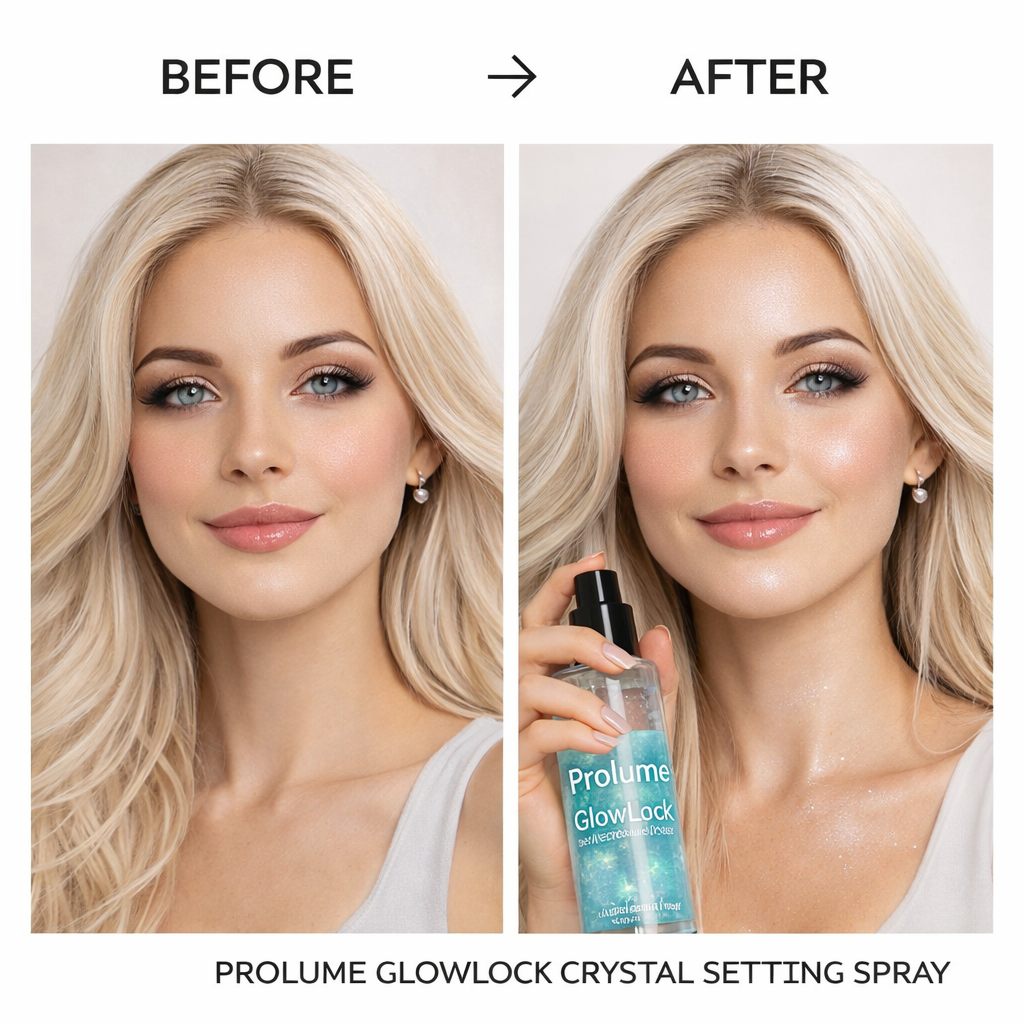GlowLock Crystal Setting Spray – Set of 4 Shimmer Mists (50 ml each)