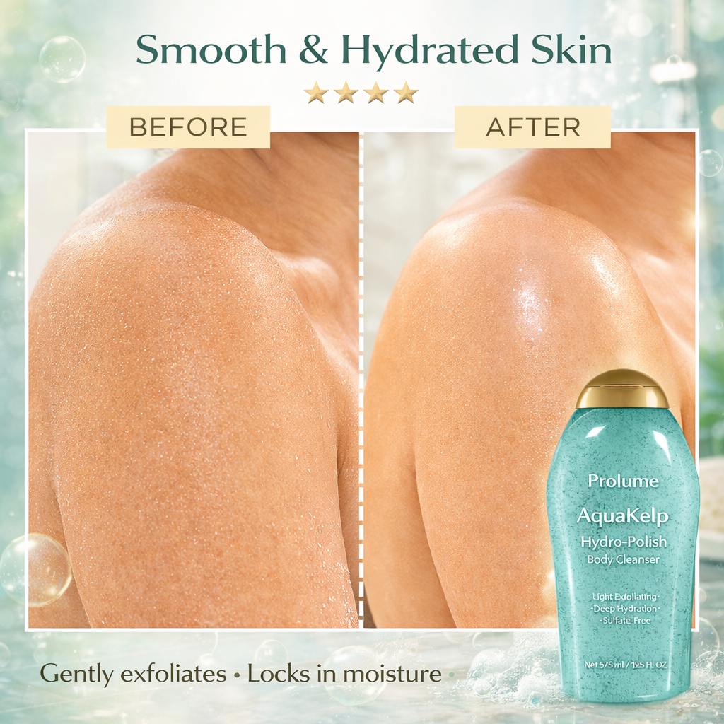 AquaKelp Hydro-Polish Body Cleanser Light Exfoliating • Deep Hydration • Sulfate-Free