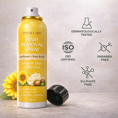 HairOff Smooth Removal Spray – Sunflower & Shea Butter Skin Comfort Formula