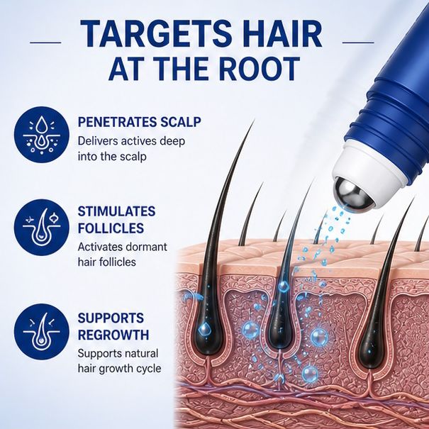 HairStruct Advanced Hair Growth Roll-On Serum With 3% Redensyl + 2% Anagain and Rosemary extract