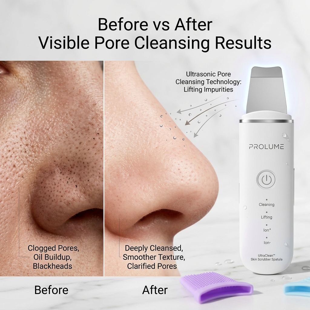 UltraClean Skin Scrubber Spatula Ultrasonic Facial Pore Cleaner | Blackhead Remover & Deep Cleansing Face Tool