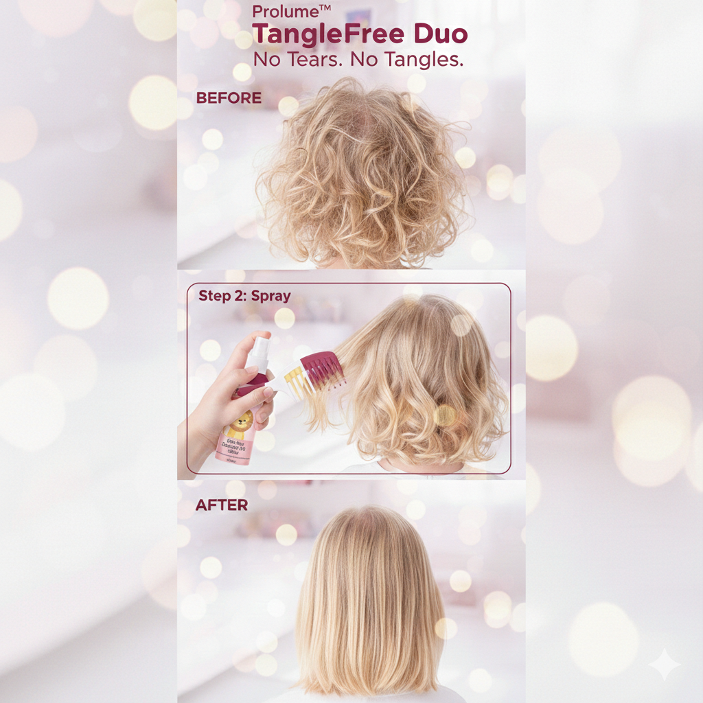 TangleFree Duo (Kids Hair Detangle Spray + Comb)