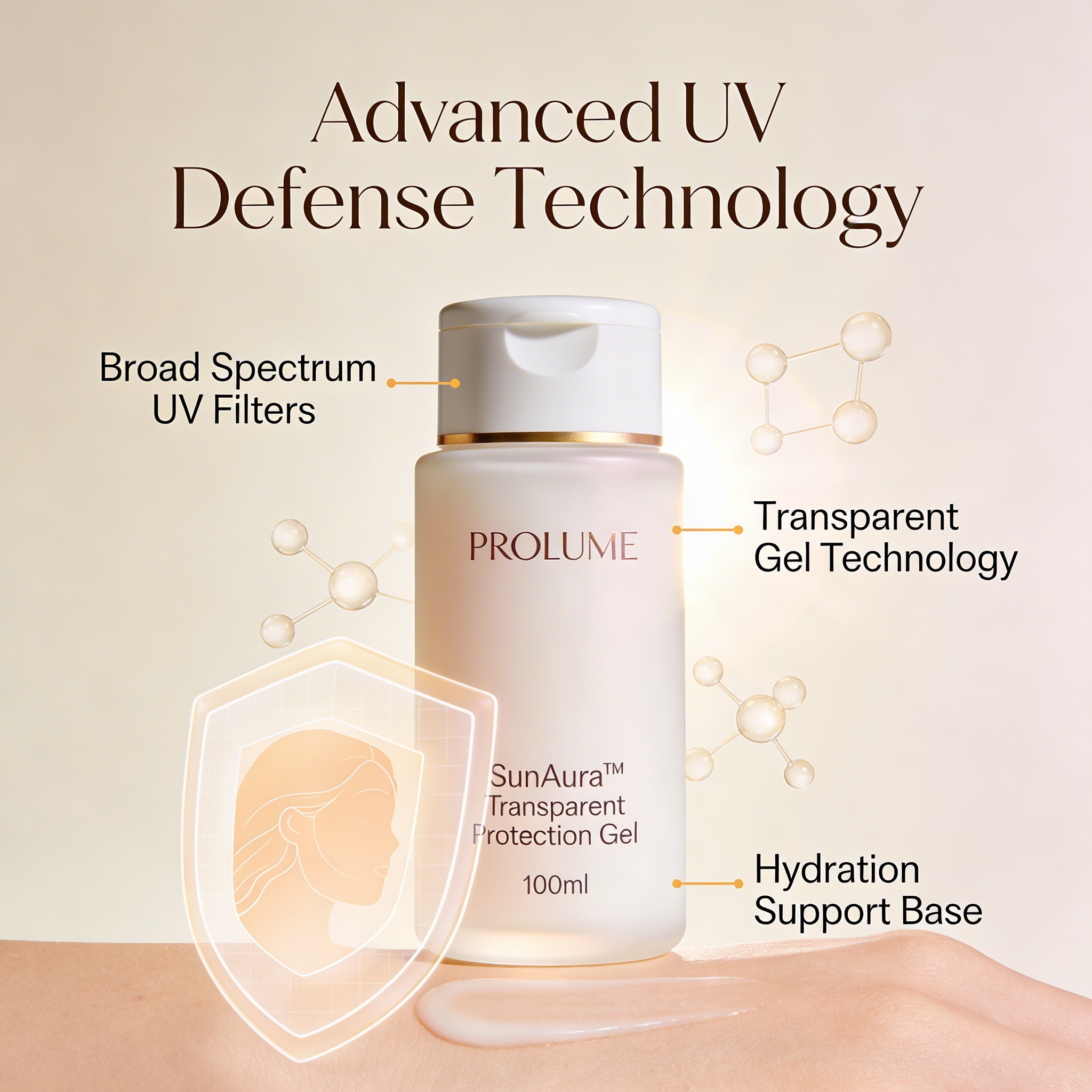 SunAura Transparent Protection Gel  Flip-Top Bottle